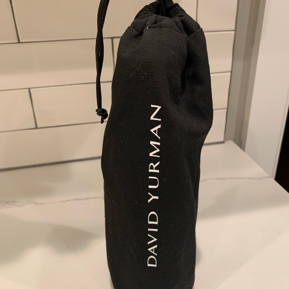 David Yurman Water Bottle, New, black, hot/cold  w/black cloth logo carrier bag - Picture 3 of 5